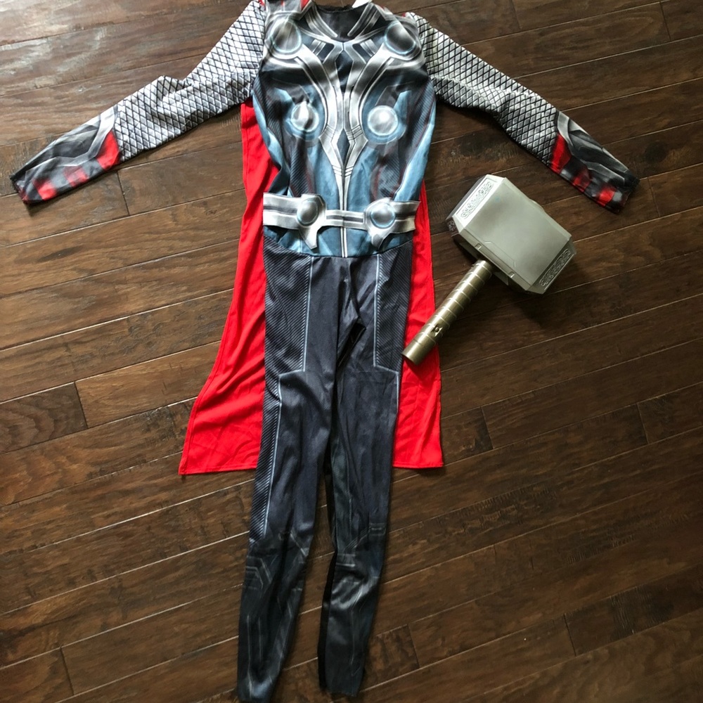 Marvel Thor Child’s Costume L (10/12) w/Hammer